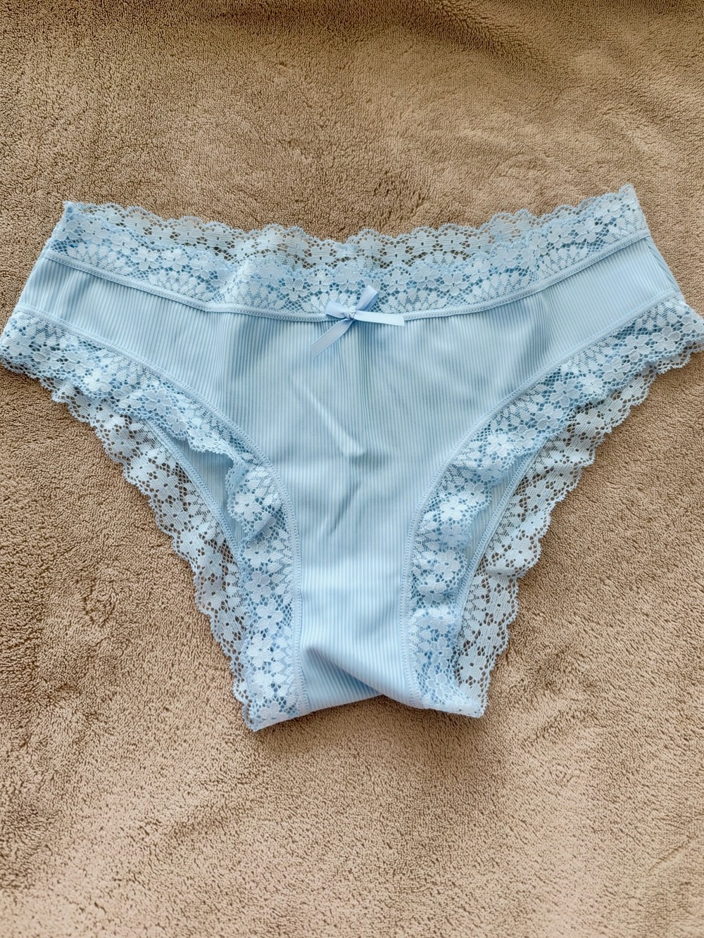Stylish  Light Blue Lace Hipster/cheeky  panties, size M
